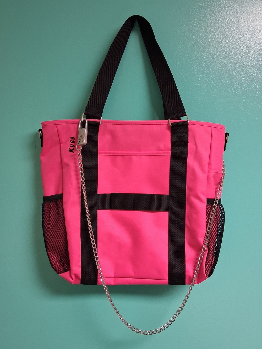 Hot Pink Lockable Compact Kyss II Bag / Tote